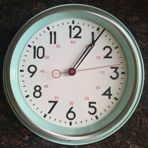School House Clock Teal 14” Target Threshold Brand
